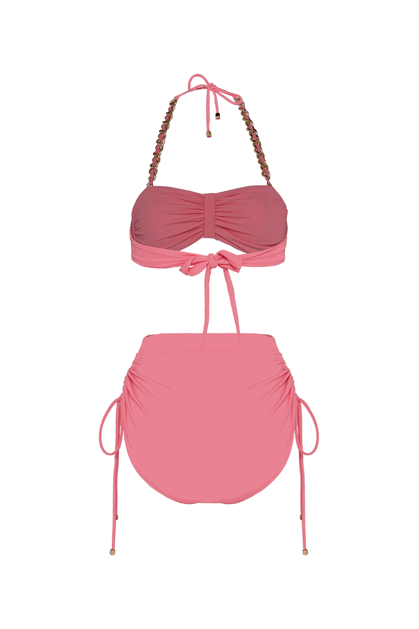 SUZANNE - RUCHED HIGH-WAIST BIKINI BOTTOM - Leela And Ella