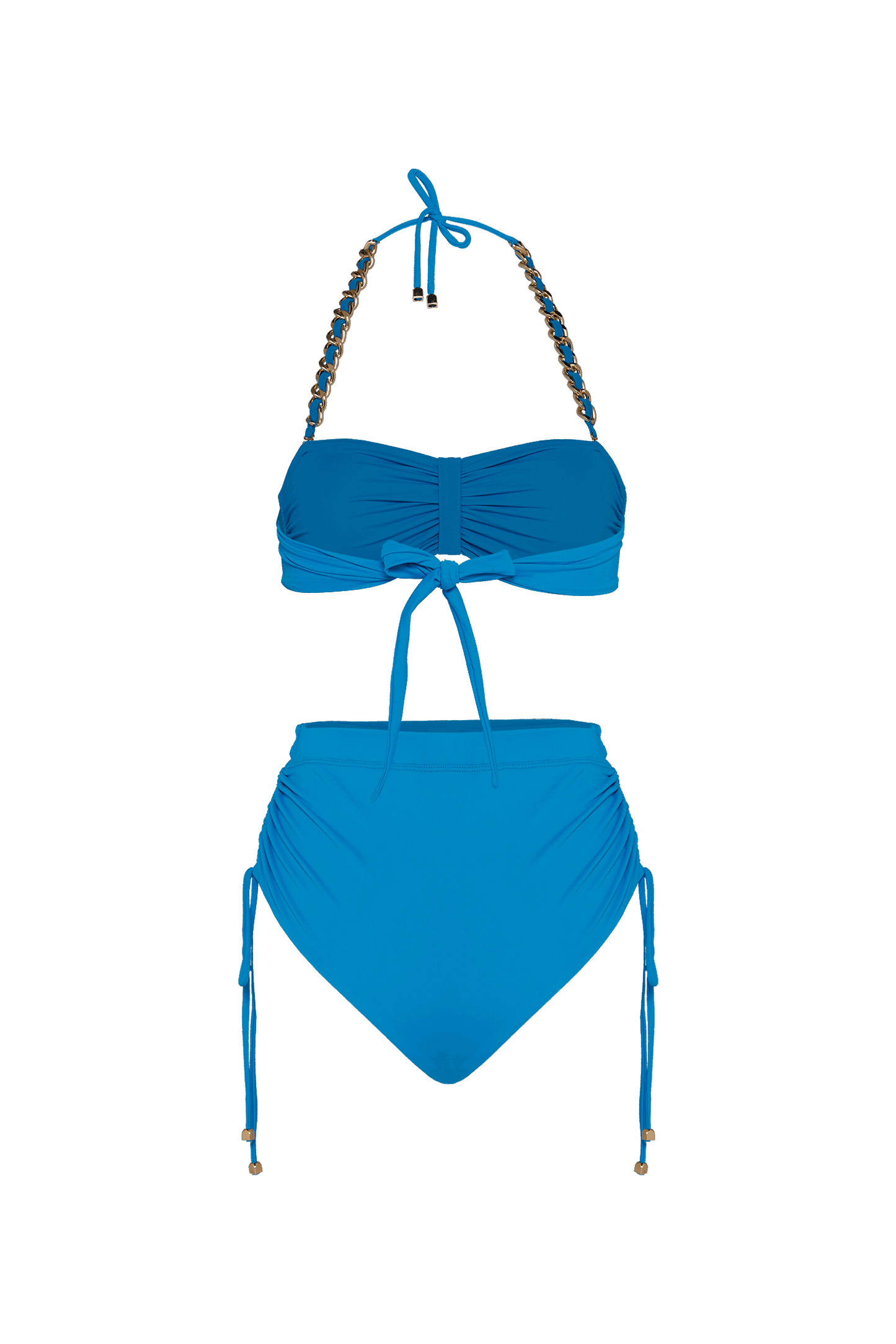 SUZANNE - RUCHED HIGH-WAIST BIKINI BOTTOM - Leela And Ella