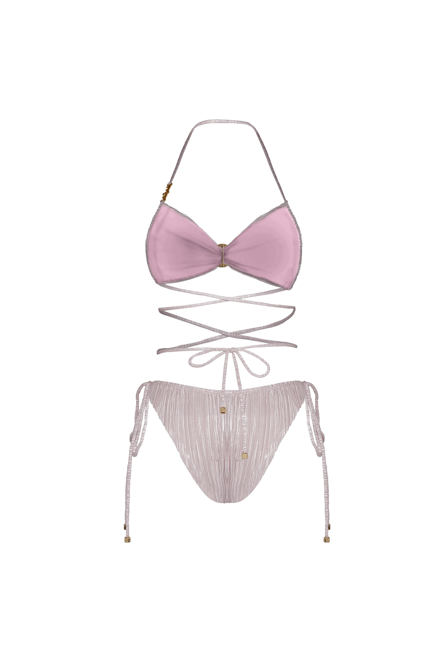 DIANA - PLEATED SIDE TIE BIKINI BOTTOM - Leela And Ella