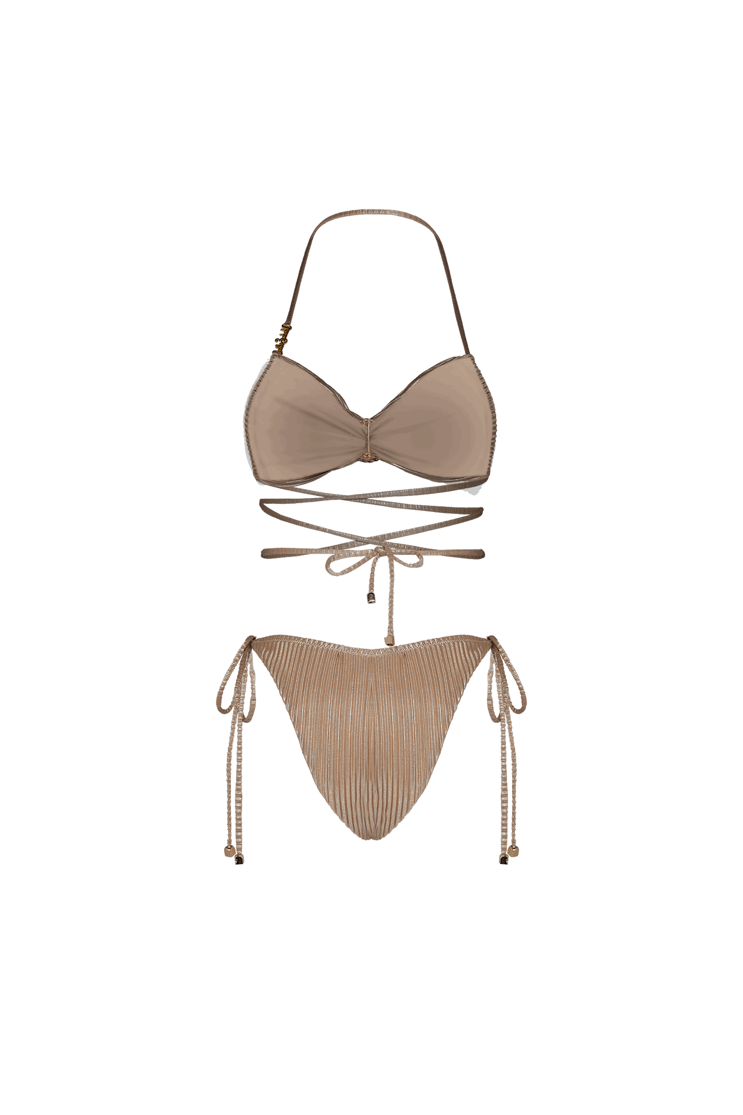 DIANA - PLEATED SIDE TIE BIKINI BOTTOM - Leela And Ella