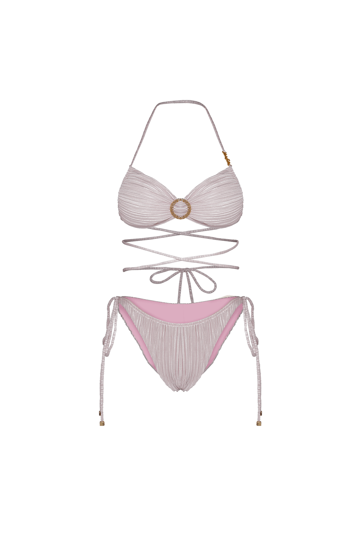 DIANA - PLEATED SIDE TIE BIKINI BOTTOM - Leela And Ella