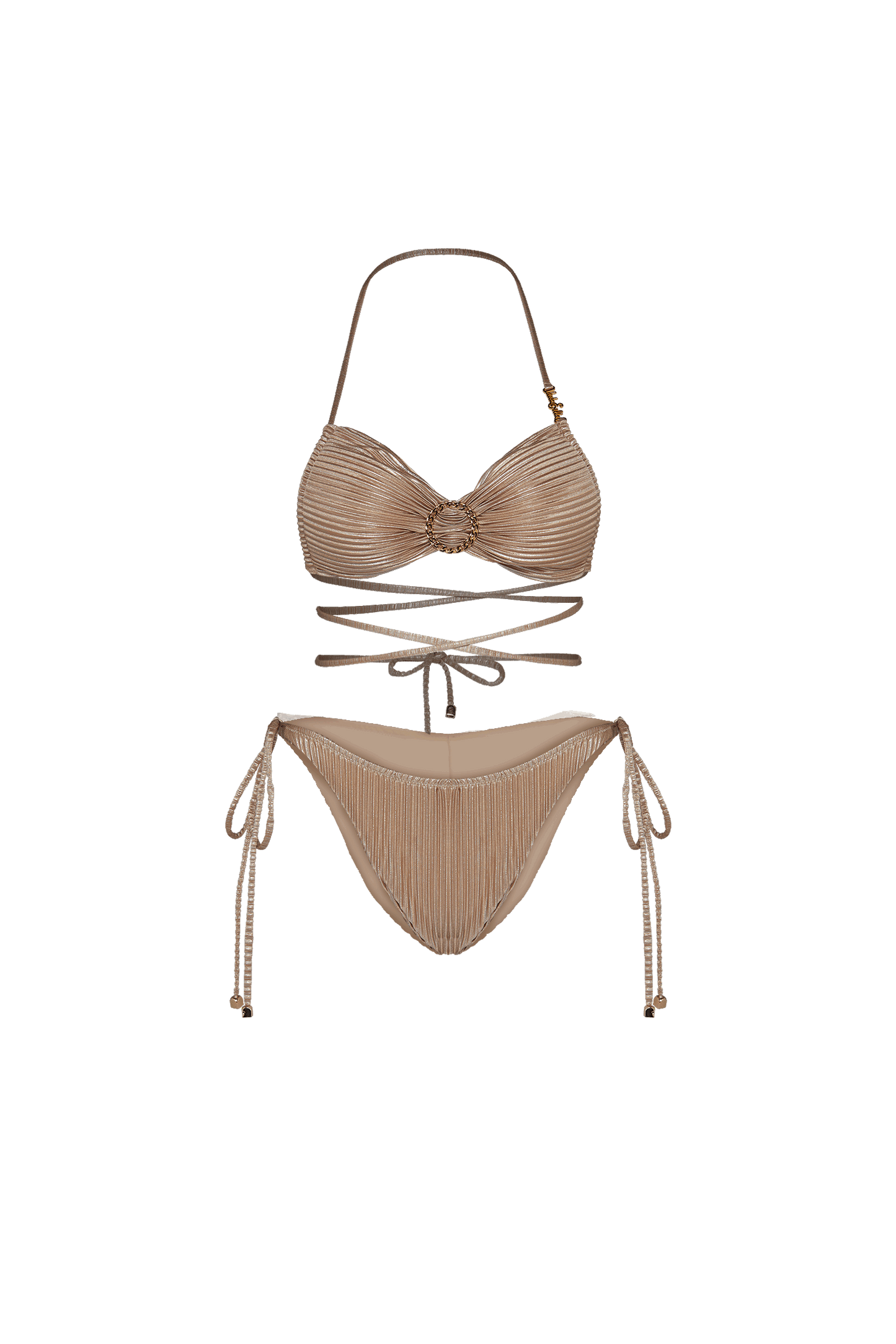 DIANA - PLEATED SIDE TIE BIKINI BOTTOM - Leela And Ella