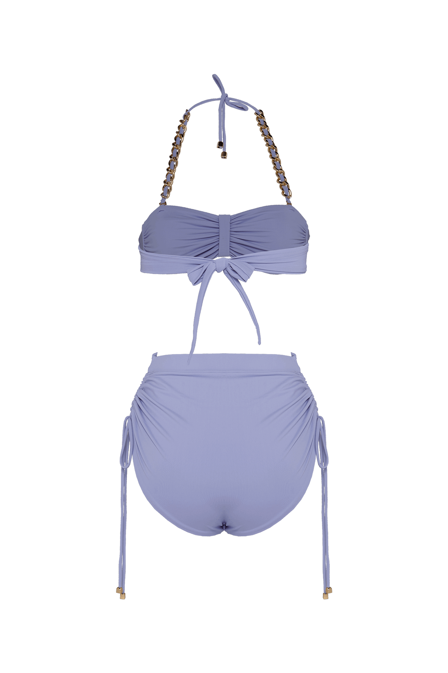 SUZANNE - RUCHED HIGH-WAIST BIKINI BOTTOM - Leela And Ella
