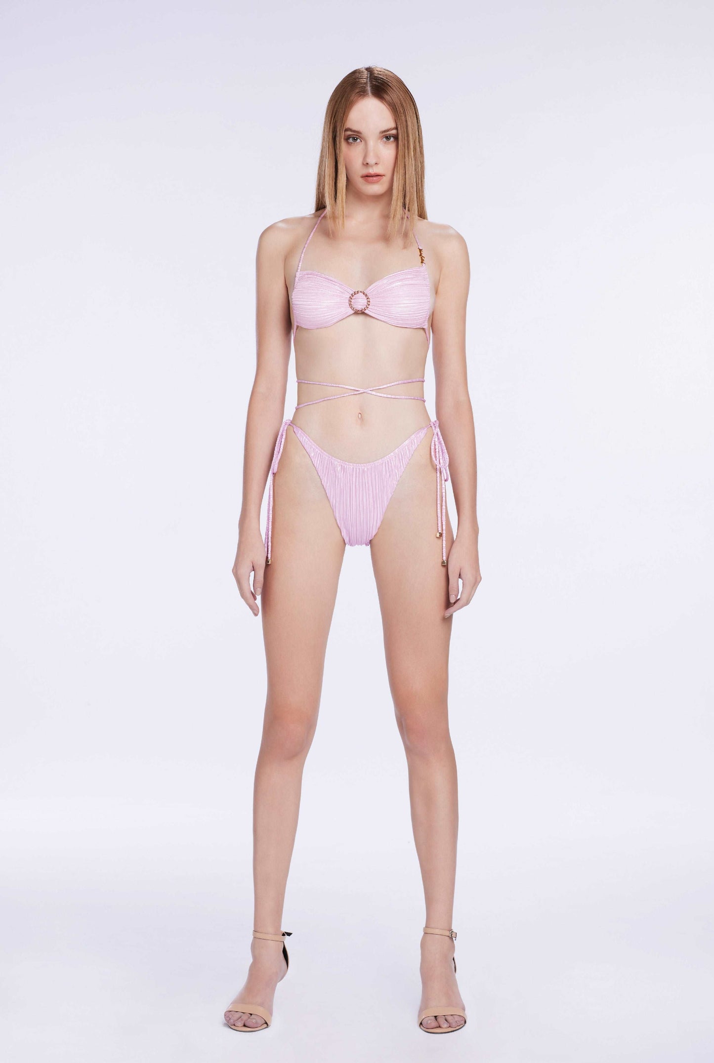DIANA - PLEATED SIDE TIE BIKINI BOTTOM - Leela And Ella