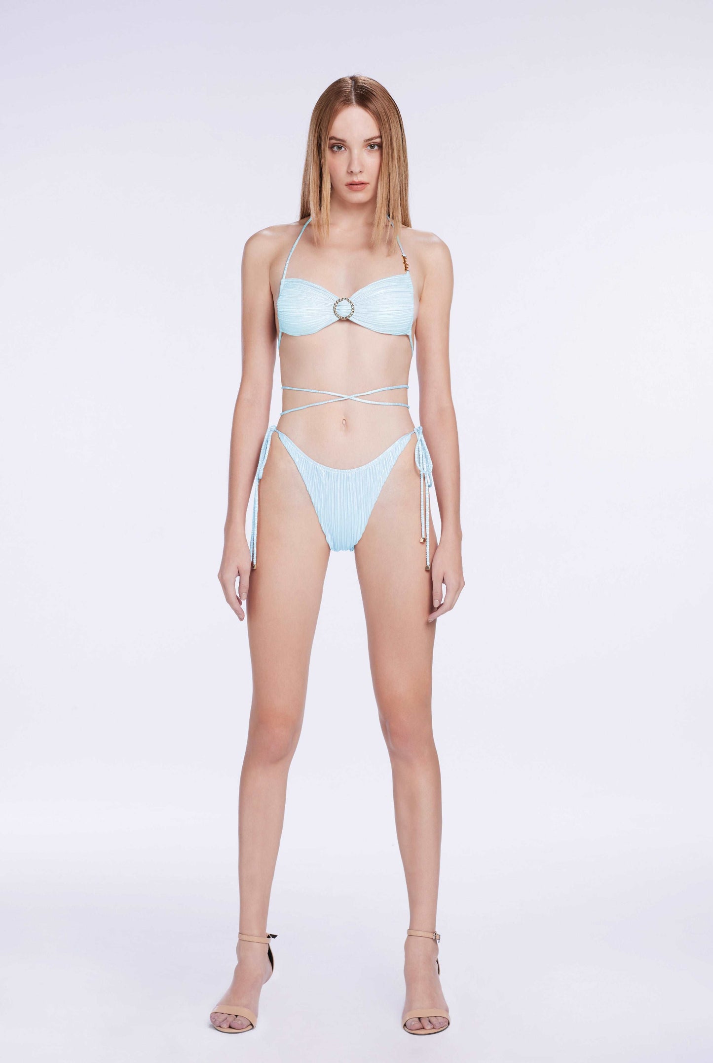 DIANA - PLEATED SIDE TIE BIKINI BOTTOM - Leela And Ella