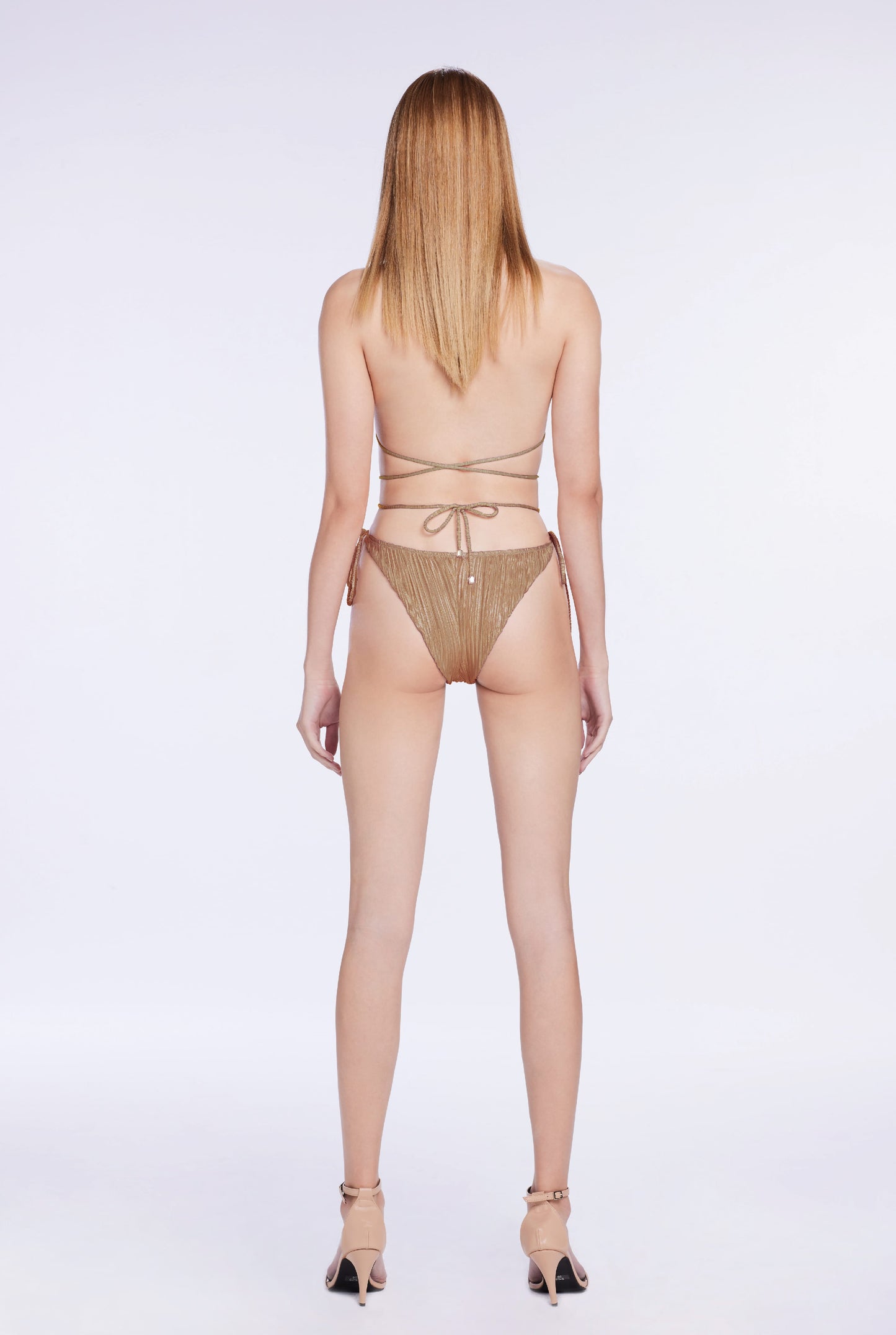 DIANA - PLEATED SIDE TIE BIKINI BOTTOM - Leela And Ella